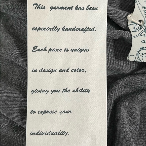 Mollo Rello Boho Handcrafted charcoal sheath dress size Large Crochet Summer - Picture 6 of 7